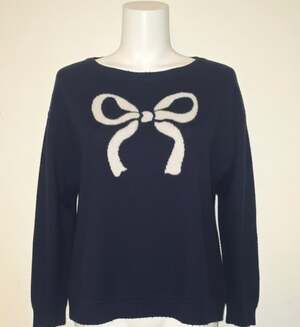 Plus Size Torrid Navy Blue Bow Sweater Size 0